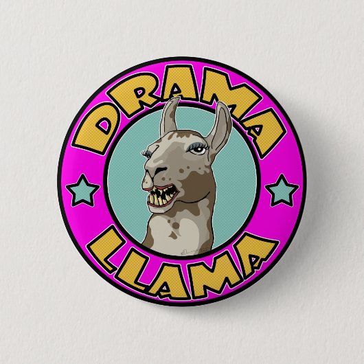 Badge Rond 5 Cm Drama Llama (Devant)