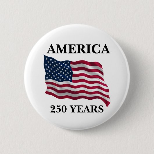 Badge Rond 5 Cm Drapeau 250 ans d'Amérique (Devant)