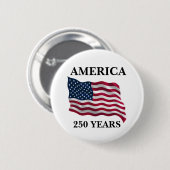 Badge Rond 5 Cm Drapeau 250 ans d'Amérique (Devant & derrière)