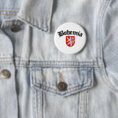 Badge Rond 5 Cm Drapeau 2 de la Bohême (En situation)
