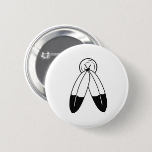 Badge Rond 5 Cm Drapeau à deux esprits