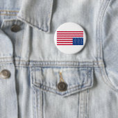 Badge Rond 5 Cm Drapeau à l'envers (En situation)