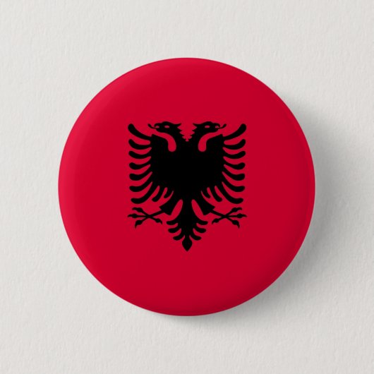 Badge Rond 5 Cm Drapeau albanais (Devant)