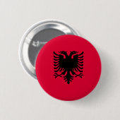 Badge Rond 5 Cm Drapeau albanais (Devant & derrière)