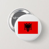 Badge Rond 5 Cm Drapeau Albanie (Devant & derrière)