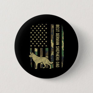 Badge Rond 5 Cm Drapeau allemand Chien père Camouflage Drapeau amé