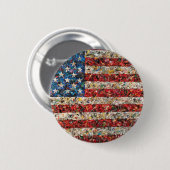 Badge Rond 5 Cm drapeau américain (Devant & derrière)