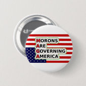 Badge Rond 5 Cm Drapeau américain (Devant & derrière)