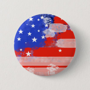 Badge Rond 5 Cm Drapeau américain