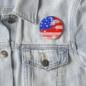 Badge Rond 5 Cm Drapeau américain (En situation)