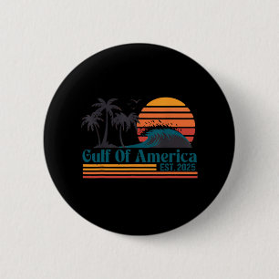 Badge Rond 5 Cm Drapeau Américain 2025 Du Golfe Rétro D'Amérique E