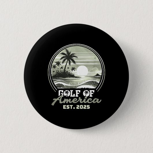 Badge Rond 5 Cm Drapeau Américain 2025 Golfe M (Devant)