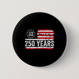 Badge Rond 5 Cm Drapeau américain 250 ans 1776-2026 250e anniversa