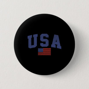 Badge Rond 5 Cm Drapeau américain 4 juillet Americana Bold Blue