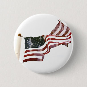 Badge Rond 5 Cm Drapeau américain aux croix