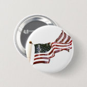 Badge Rond 5 Cm Drapeau américain avec croix (Devant & derrière)