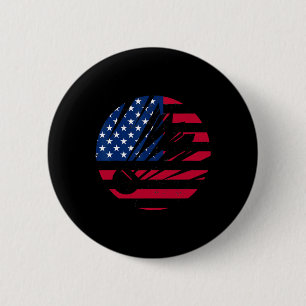 Badge Rond 5 Cm Drapeau américain Badminton Chemise Hommes Femmes