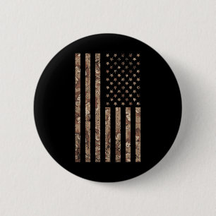 Badge Rond 5 Cm Drapeau américain camouflage militaire 4 juillet a