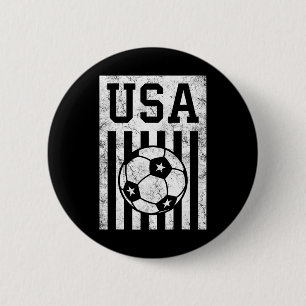 Badge Rond 5 Cm Drapeau américain de football Usa Femmes Hommes En