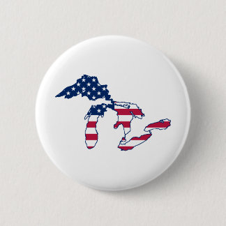 Badge Rond 5 Cm Drapeau américain de Great Lakes