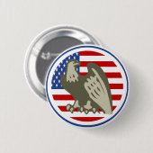 Badge Rond 5 Cm Drapeau américain de l'aigle (Devant & derrière)
