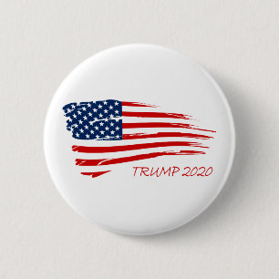 Badge Rond 5 Cm Drapeau américain de l'atout 2020 populaire