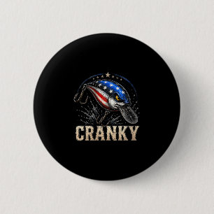 Badge Rond 5 Cm Drapeau américain drôle grincheux féminin crankbai