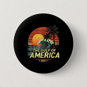 Badge Rond 5 Cm Drapeau Américain Du Golfe Des États-Unis Mexique