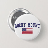 Badge Rond 5 Cm Drapeau américain du mont Rocky (Devant & derrière)