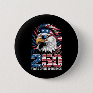 Badge Rond 5 Cm Drapeau américain Eagle Vintage 250 ans 177 4 juil