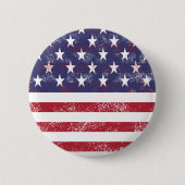Badge Rond 5 Cm Drapeau américain en détresse (Devant)