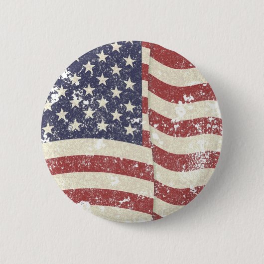 Badge Rond 5 Cm Drapeau américain en détresse (Devant)