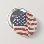 Badge Rond 5 Cm Drapeau américain en détresse (Devant & derrière)