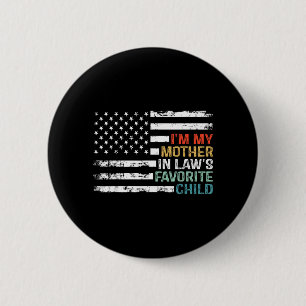 Badge Rond 5 Cm Drapeau américain Enfant préféré de la belle-mère
