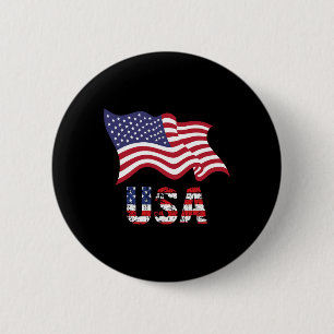 Badge Rond 5 Cm Drapeau américain États-Unis d'Amérique 4e De