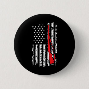 Badge Rond 5 Cm Drapeau américain Femmes Hommes Chasse À Tir