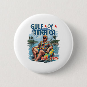 Badge Rond 5 Cm Drapeau Américain G 2025 Du Golfe Des Etats-Unis E