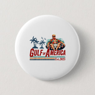 Badge Rond 5 Cm Drapeau Américain G 2025 Du Golfe Des Etats-Unis E