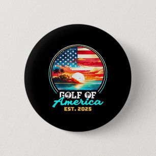 Badge Rond 5 Cm Drapeau Américain G 2025 Du Golfe Des Etats-Unis E