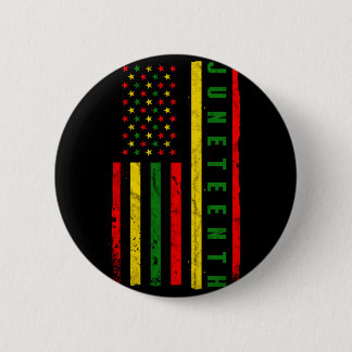 Badge Rond 5 Cm Drapeau américain Juneteenth émancipation mélanine