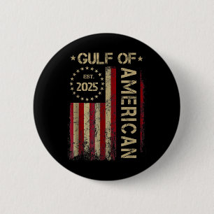 Badge Rond 5 Cm Drapeau Américain M Du Golfe De L'Amérique Est 202