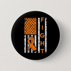 Badge Rond 5 Cm Drapeau américain Orange Ribbon Leukemia Awar