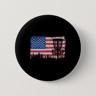 Badge Rond 5 Cm Drapeau américain Panier de golf à disque Frisbee