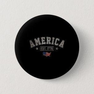 Badge Rond 5 Cm Drapeau américain patriotique de 1776 4 juillet Am