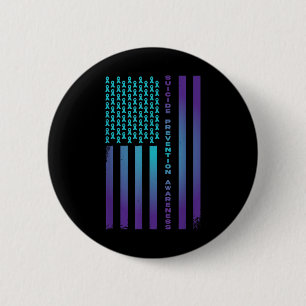 Badge Rond 5 Cm Drapeau américain patriotique Prévention du suicid