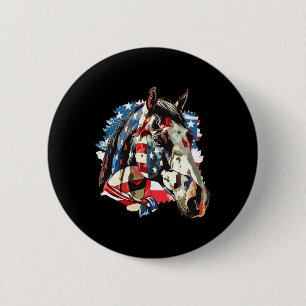 Badge Rond 5 Cm Drapeau américain patriotique Usa vintage 4 juille