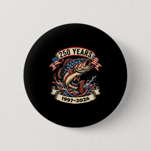 Badge Rond 5 Cm drapeau américain pêche à la basse 4 juillet 250 a