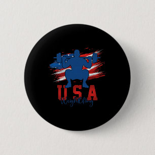 Badge Rond 5 Cm Drapeau américain Poids 4 juillet soutien américai