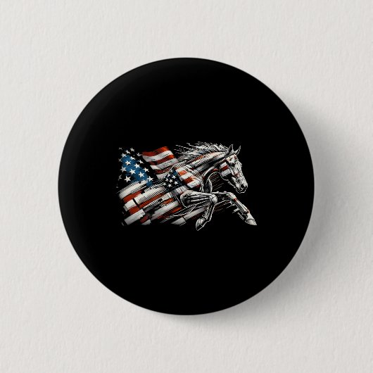 Badge Rond 5 Cm Drapeau américain Quartier Lover (Devant)