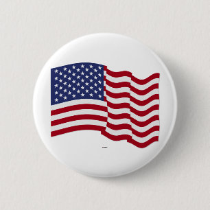 Badge Rond 5 Cm Drapeau Américain qui Flotte